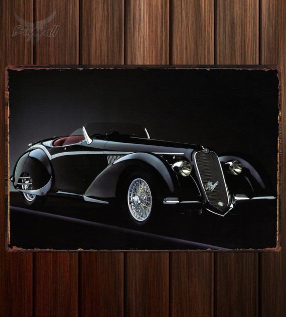 Металлическая табличка Alfa Romeo 8C 2900B Spider Металлическая табличка Alfa Romeo 8C 2900B Spider